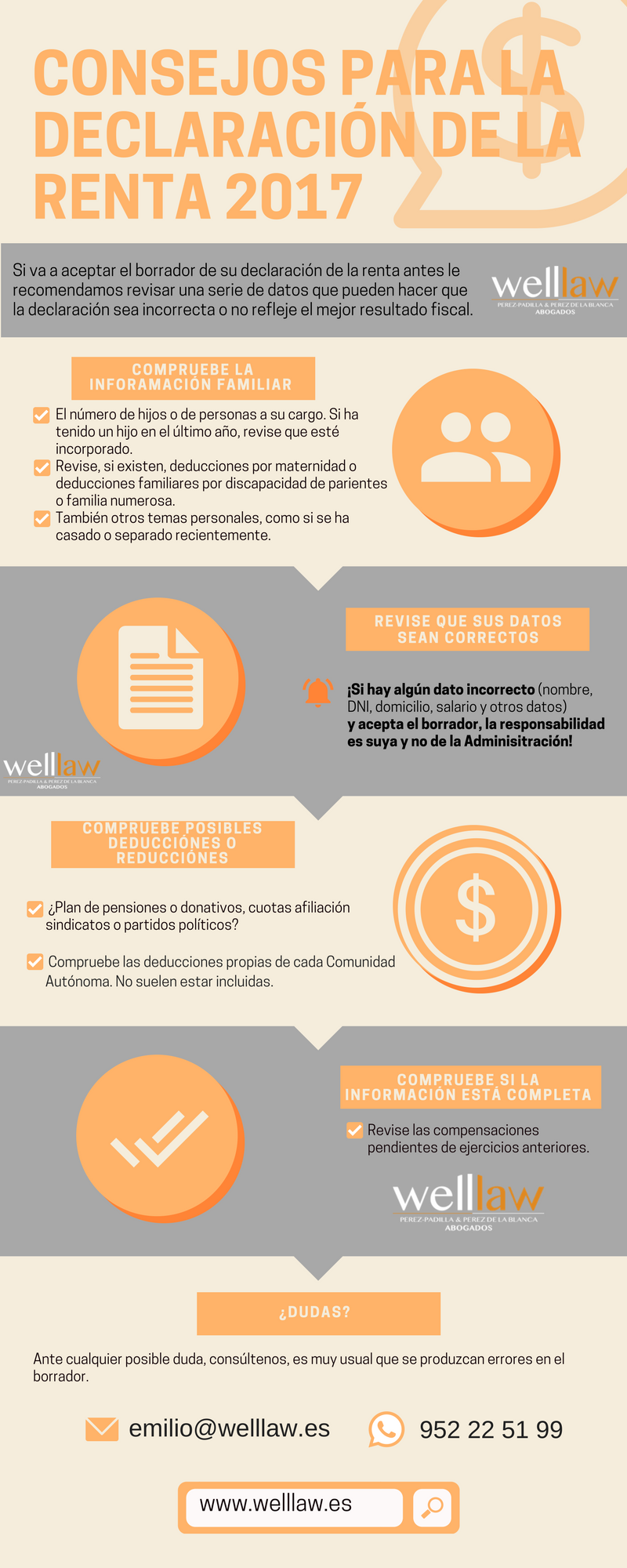 Consejos para la declaración de la renta 2017 - Welllaw